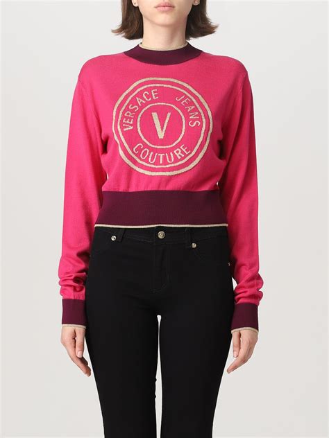 versace jeans fuchsia cardigan silk back|Versace for Women .